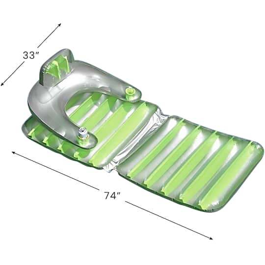 Pool Central 6.2ft. Inflatable Swimming Pool Folding Lounge Chair Float